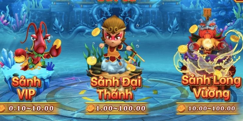 Hội viên có 3 lựa chọn về sảnh săn thưởng trực tuyến